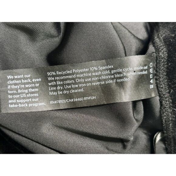 Eileen Fisher Velour Pant Womens Size 1X Black Leggings High Rise Stretch Velvet - Picture 5 of 9